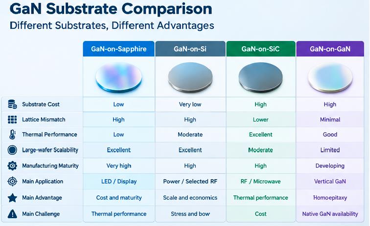 gan-epitaxial-growth-routes-sapphire-si-sic-gan